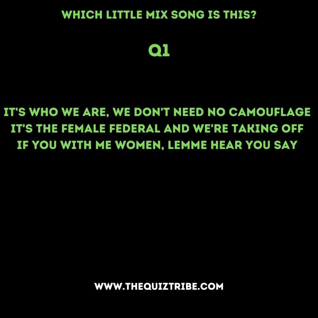Which Little Mix Song Is This? The Quiz Tribe