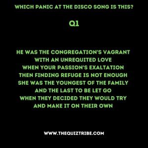 panic at the disco quiz