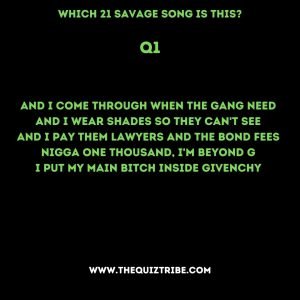 21 savage quiz